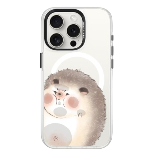 カスタムケース／張り付くハリネズミ Sticking Hedgehog