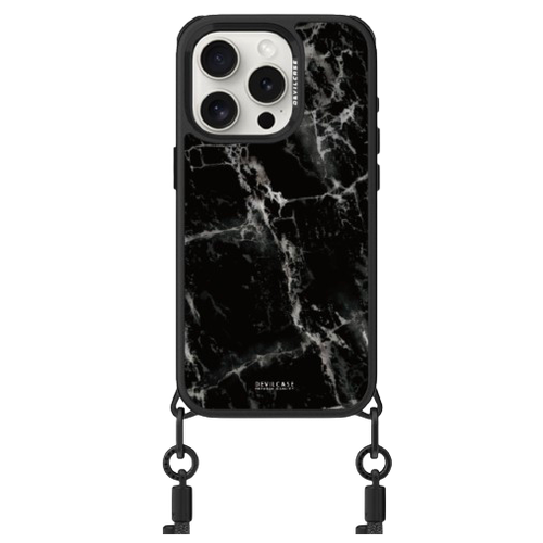 カスタムケース／ブラックマーブル Black Marble